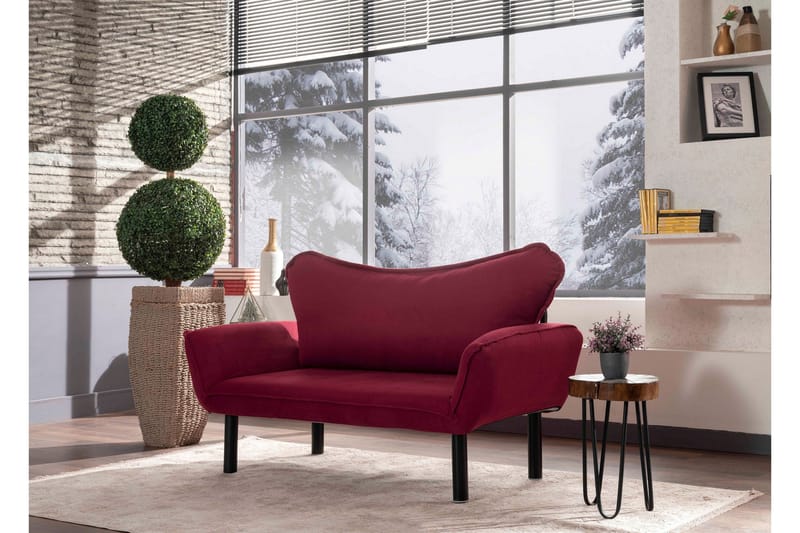 Annabelle Bäddsoffa 2-sits - Vinröd - Möbler - Soffa - Bäddsoffa