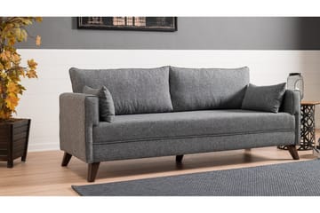 Antigua 3-sits Längsbäddad Bäddsoffa 150x190 cm i Tyg - Grå - Möbler - Soffa - Bäddsoffa