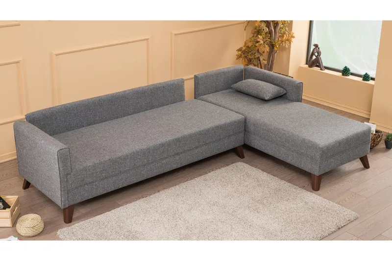 Antigua Divanbäddsoffa Höger - Grå - Möbler - Soffa - Bäddsoffa