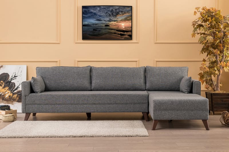 Antigua Divanbäddsoffa Höger - Grå - Möbler - Soffa - Bäddsoffa