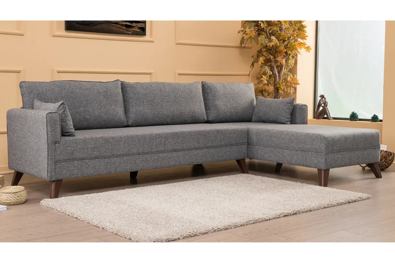 Antigua Divanbäddsoffa Höger - Grå - Möbler - Soffa - Bäddsoffa