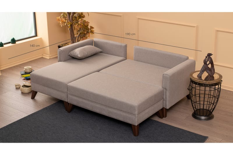Antigua Divanbäddsoffa Vänster - Beige - Möbler - Soffa - Divansoffor & schäslongsoffa