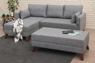 Antigua Divanbäddsoffa Vänster - Grå - Möbler - Soffa - Bäddsoffa - Bäddsoffa divan