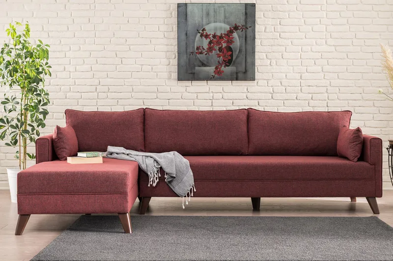 Antigua Divanbäddsoffa Vänster - Röd - Möbler - Soffa - Bäddsoffa