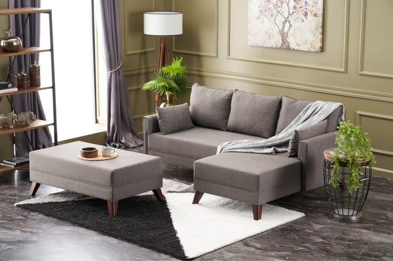 Antigua Mini Bäddsoffa med Divan Höger - Brun - Möbler - Soffa - Bäddsoffa