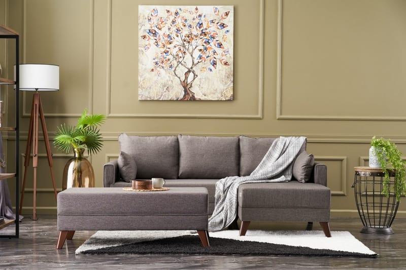 Antigua Mini Bäddsoffa med Divan Höger - Brun - Möbler - Soffa - Bäddsoffa