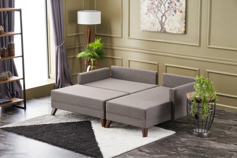 Antigua Mini Bäddsoffa med Divan Höger - Brun - Möbler - Soffa - Bäddsoffa