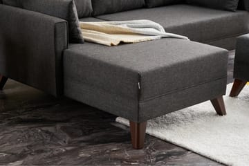 Antigua Mini Bäddsoffa med Divan Vänster - Antracit/Brun - Möbler - Soffa - Bäddsoffa