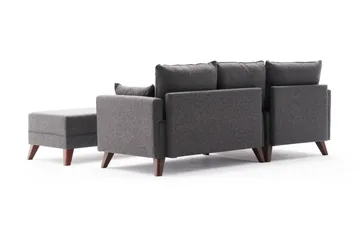 Antigua Mini Bäddsoffa med Divan Vänster - Antracit/Brun - Möbler - Soffa - Bäddsoffa