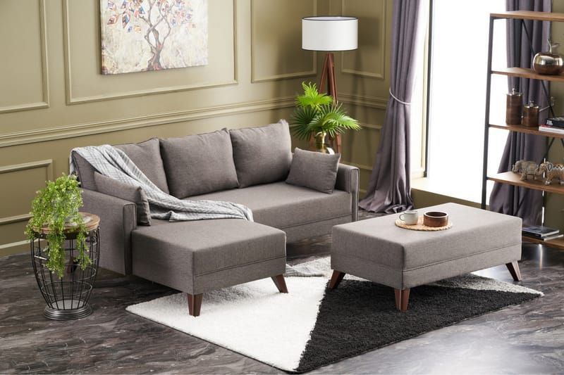 Antigua Mini Bäddsoffa med Divan Vänster - Brun - Möbler - Soffa - Bäddsoffa