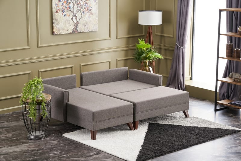 Antigua Mini Bäddsoffa med Divan Vänster - Brun - Möbler - Soffa - Bäddsoffa