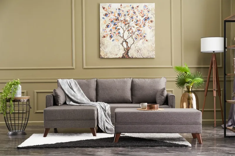 Antigua Mini Bäddsoffa med Divan Vänster - Brun - Möbler - Soffa - Bäddsoffa