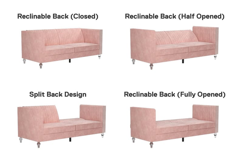 Arabelle Bäddsoffa Rosa - CosmoLiving - Bäddsoffa - Bäddsoffa 2 sits