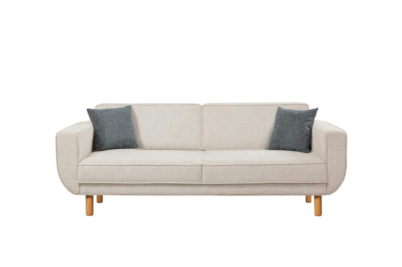 Austen 3-sits Bäddsoffa 66x189 cm i Tyg - Gräddvit - Möbler - Soffa - Bäddsoffa