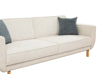 Austen 3-sits Bäddsoffa 66x189 cm i Tyg - Gräddvit - Möbler - Soffa - Bäddsoffa