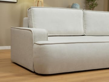 Avignon 3-sits Bäddsoffa 147x208 cm med Förvaring i Bouclé - Grå - Möbler - Soffa - Bäddsoffa