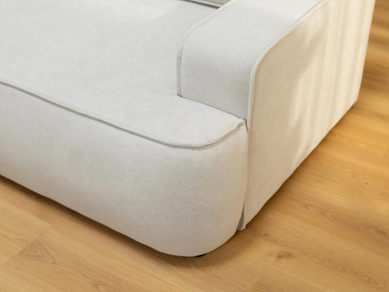Avignon 3-sits Bäddsoffa 147x208 cm med Förvaring i Bouclé - Grå - Möbler - Soffa - Bäddsoffa
