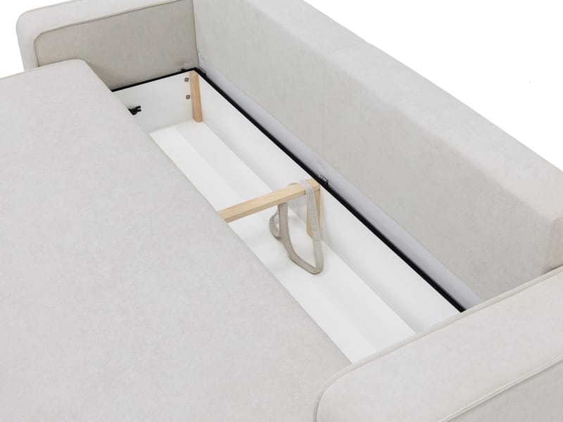 Avignon 3-sits Bäddsoffa 147x208 cm med Förvaring i Bouclé - Grå - Möbler - Soffa - Bäddsoffa