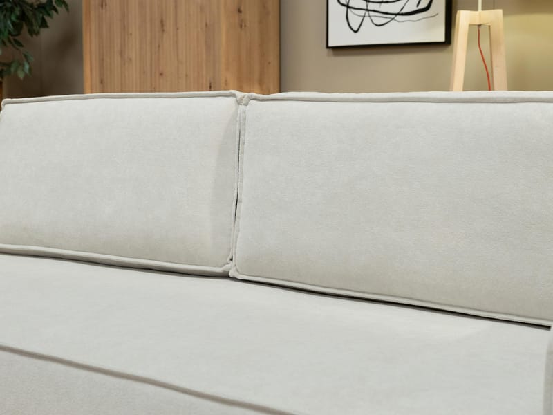 Avignon 3-sits Bäddsoffa 147x208 cm med Förvaring i Bouclé - Grå - Möbler - Soffa - Bäddsoffa