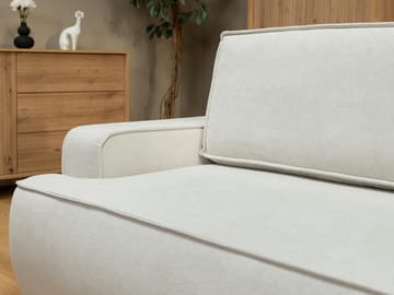 Avignon 3-sits Bäddsoffa 147x208 cm med Förvaring i Bouclé - Grå - Möbler - Soffa - Bäddsoffa