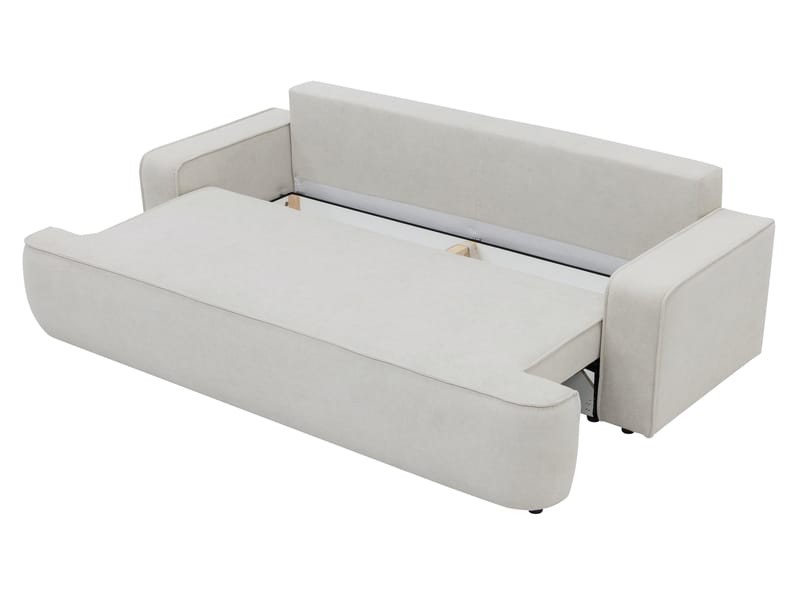 Avignon 3-sits Bäddsoffa 147x208 cm med Förvaring i Bouclé - Grå - Möbler - Soffa - Bäddsoffa
