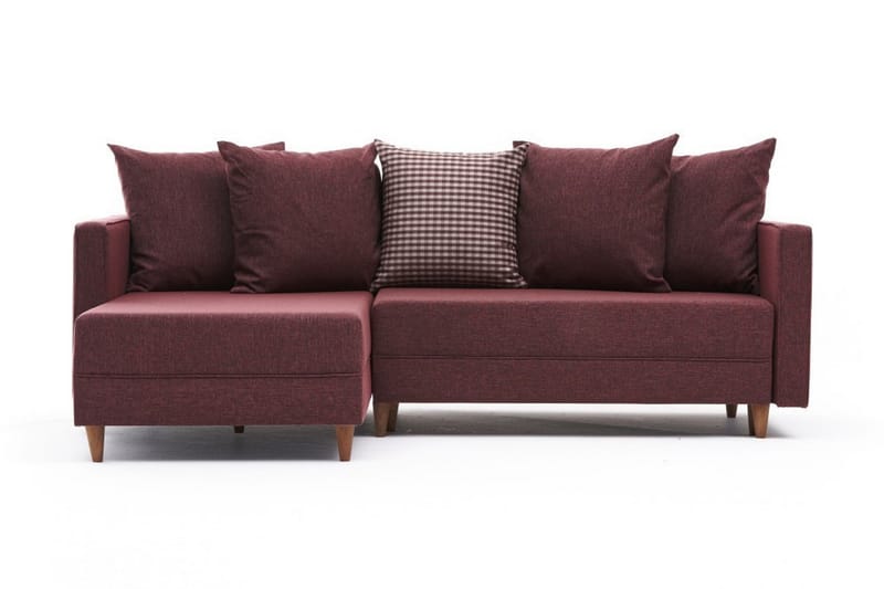 Aydama Bäddsoffa m. Divan 4-sits 192x135 - Röd - Bäddsoffa - Bäddsoffa divan