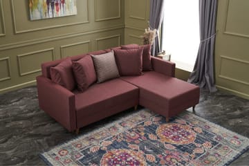 Aydama Bäddsoffa m. Divan 4-sits 192x135 - Röd - Möbler - Soffa - Bäddsoffa