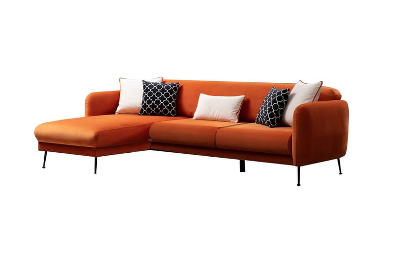 Azeriah Bäddsoffa med Divan Vänster - Orange - Bäddsoffa - Bäddsoffa divan