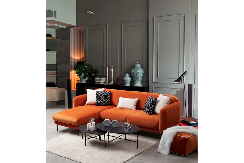 Azeriah Bäddsoffa med Divan Vänster - Orange - Möbler - Soffa - Bäddsoffa