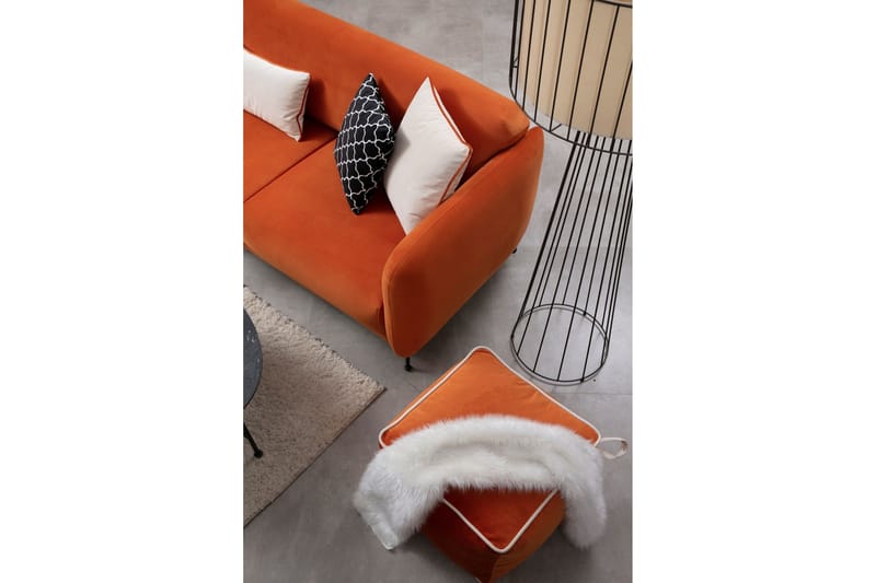 Azeriah Bäddsoffa med Divan Vänster - Orange - Möbler - Soffa - Bäddsoffa