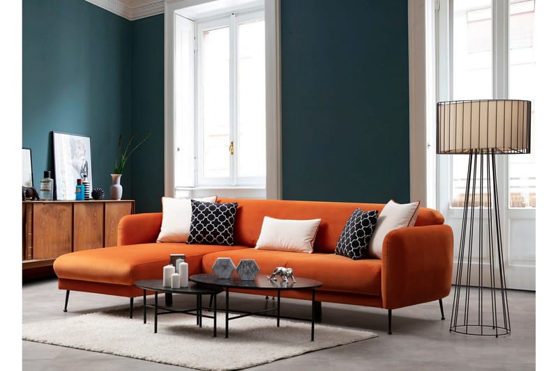 Azeriah Bäddsoffa med Divan Vänster - Orange - Möbler - Soffa - Bäddsoffa