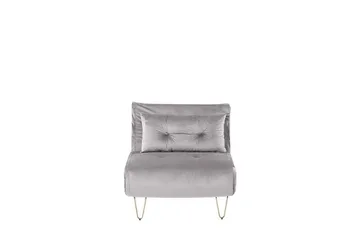 Bäddsoffa 1-sits sammet grå VESTFOLD - Grå - Möbler - Soffa - Bäddsoffa
