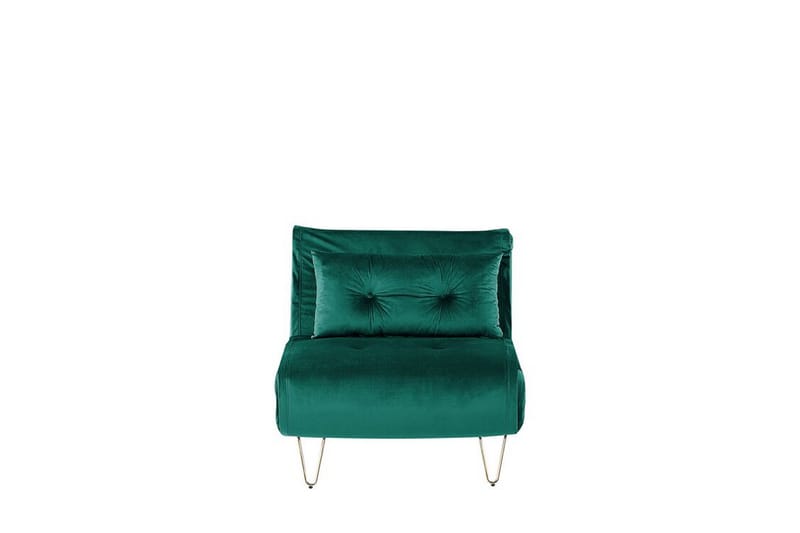 Bäddsoffa 1-sits sammet mörkgrön VESTFOLD - Grön - Möbler - Soffa - Bäddsoffa