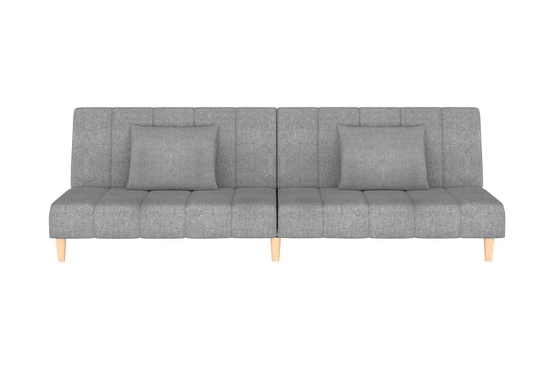 Bäddsoffa 2-sits ljusgrå tyg - Grå - Möbler - Soffa - Bäddsoffa