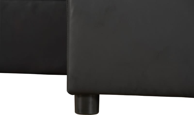 Bäddsoffa 218 cm PU-läder svart - Dream - svart - Möbler - Soffa - Bäddsoffa
