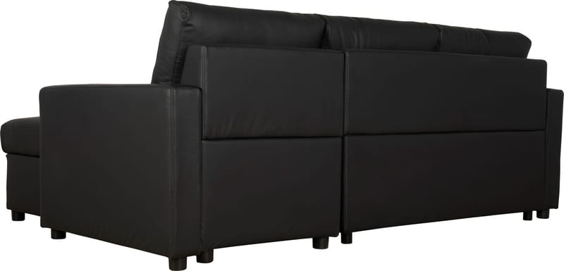 Bäddsoffa 218 cm PU-läder svart - Dream - svart - Möbler - Soffa - Bäddsoffa