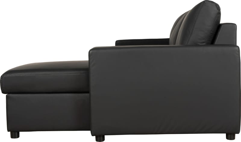 Bäddsoffa 218 cm PU-läder svart - Dream - svart - Möbler - Soffa - Bäddsoffa