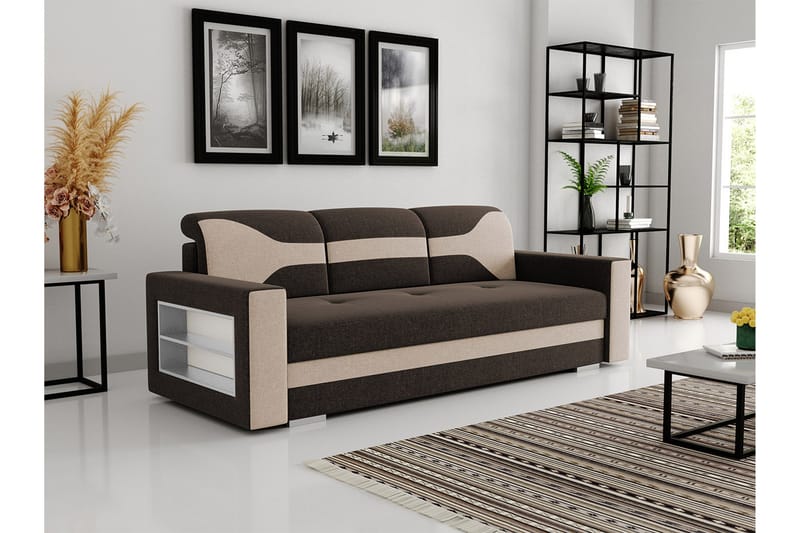 Bäddsoffa 236cm - Brun - Möbler - Soffa - Bäddsoffa