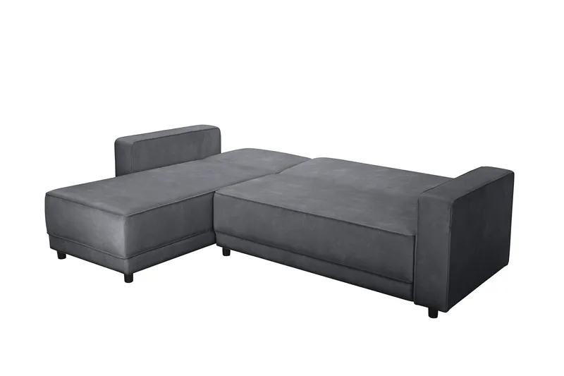Bäddsoffa Allie Antracit, Sammet, 82x229x154 cm - Antracit, Sammet, 82x229x154 cm - Möbler - Soffa - Bäddsoffa