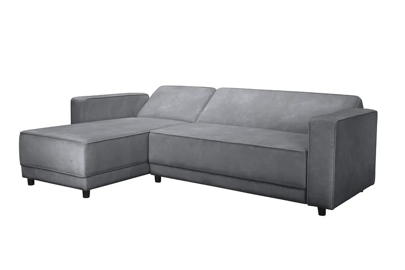 Bäddsoffa Allie Antracit, Sammet, 82x229x154 cm - Antracit, Sammet, 82x229x154 cm - Möbler - Soffa - Bäddsoffa