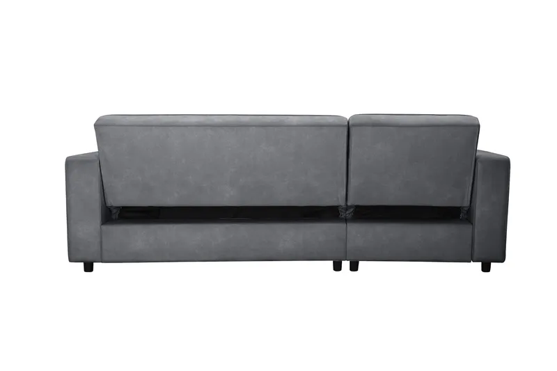 Bäddsoffa Allie Antracit, Sammet, 82x229x154 cm - Antracit, Sammet, 82x229x154 cm - Möbler - Soffa - Bäddsoffa