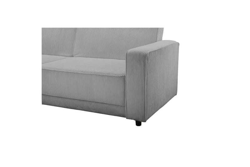 Bäddsoffa Allie Grå, Cordoroy, 82x229x154 cm - Grå, Cordoroy, 82x229x154 cm - Möbler - Soffa - Bäddsoffa