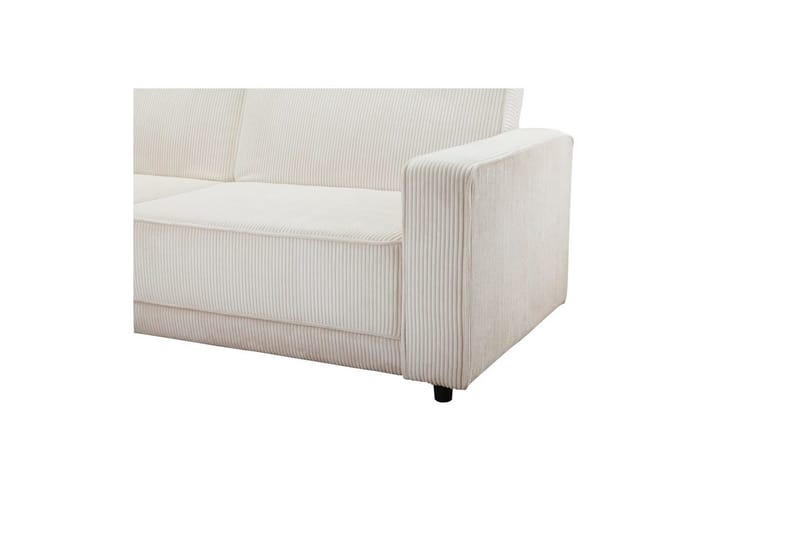 Bäddsoffa Allie Kräm, Cordoroy, 82x229x154 cm - Kräm, Cordoroy, 82x229x154 cm - Möbler - Soffa - Bäddsoffa