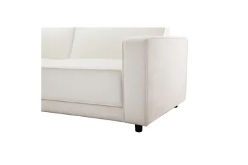 Bäddsoffa Allie Kräm, Sammet, 82x229x154 cm - Kräm, Sammet, 82x229x154 cm - Möbler - Soffa - Bäddsoffa