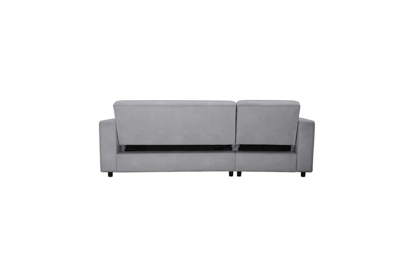 Bäddsoffa Allie Ljusgrå, Sammet, 82x229x154 cm - Ljusgrå, Sammet, 82x229x154 cm - Möbler - Soffa - Bäddsoffa