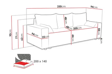 Bäddsoffa - Brun - Möbler - Soffa - Bäddsoffa