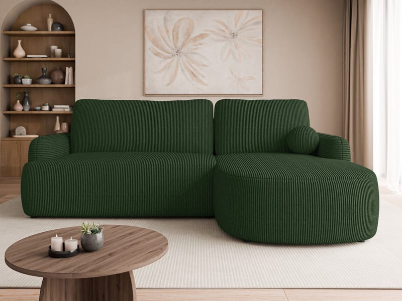 Branrel 3-sits Soffa med divan - grön - Möbler - Soffa - Bäddsoffa - Bäddsoffa divan