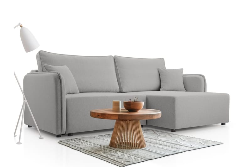 Chandru Bäddsoffa med Divan 3-sits - Grå - Möbler - Soffa - Bäddsoffa - Bäddsoffa divan