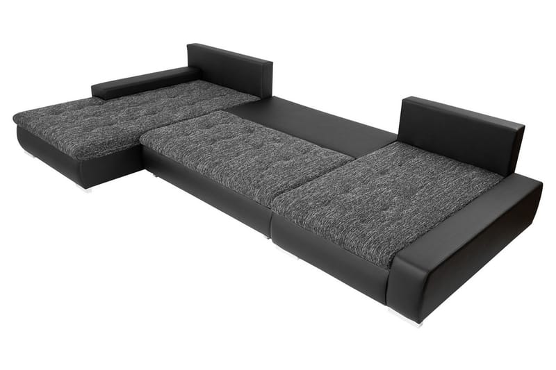 Cillo Bäddsoffa Dubbeldivan 4-sits 340x140 cm U-formad - Grå - Bäddsoffa - U bäddsoffa - Bäddsoffa divan