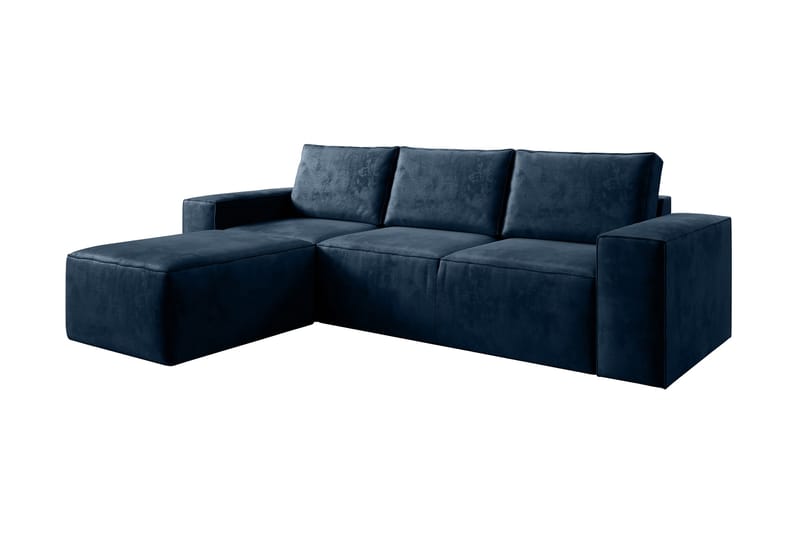 Kamli Bäddsoffa m. Divan med Förvaring, Blå